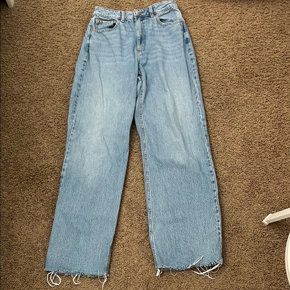 Garage Blue Straight Leg Jeans
